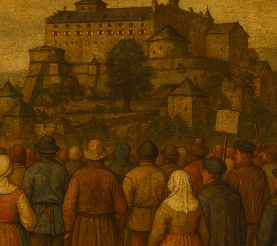 historisches-gemalde-von-bauern-beim-protest-vor-einer-mittelalterlichen-burg.png