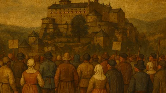 historisches-gemalde-von-bauern-beim-protest-vor-einer-mittelalterlichen-burg.png